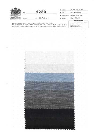 1250 Vải Thô Dungaree Bông-gai 30/1
