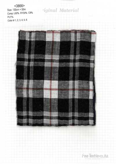 3866 Lanh Rayon Kẻ Caro