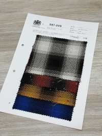 SBT-009 8/1 Organic Heavy Dệt Xương Cá Ombre Kẻ Caro[Vải] Kuwamura Ảnh phụ