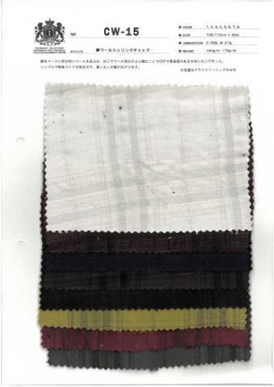 CW-15 Cotton Len Co Rút Kẻ Caro
