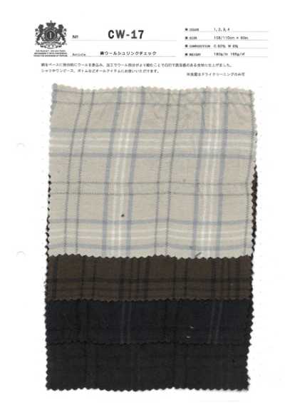 CW-17 Cotton Len Co Rút Kẻ Caro