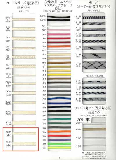 CK-20 Dây Cotton Dùng để Nhuộm Sau
