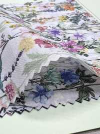 DP-5000-4 60 Vải Cotton Lawn In Kỹ Thuật Số Dọc Hoa Cỏ Hokkoh Ảnh phụ