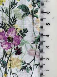 DP-5000-4 60 Vải Cotton Lawn In Kỹ Thuật Số Dọc Hoa Cỏ Hokkoh Ảnh phụ