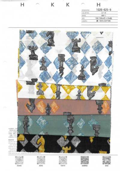 1026-625-9 60 Vải Cotton Lawn Chess