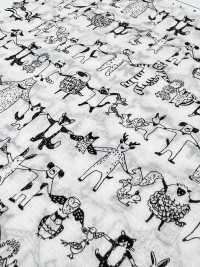 1026-625-10 60 Con Vật Vải Cotton Lawn Nắm Tay Nhau Hokkoh Ảnh phụ