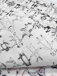 1026-625-10 60 Con Vật Vải Cotton Lawn Nắm Tay Nhau Hokkoh Ảnh phụ