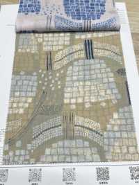 1026-625-14 60 Vải Cotton Lawn Hoa Gạch Cỏ Hokkoh Ảnh phụ