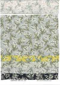 KTS7135 Vải Broadcloth Họa Tiết Hoa Nhỏ Và Hình Mèo Kobayashi Bông Ảnh phụ