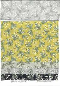 KTS7135 Vải Broadcloth Họa Tiết Hoa Nhỏ Và Hình Mèo Kobayashi Bông Ảnh phụ