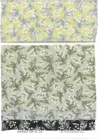 KTS7135 Vải Broadcloth Họa Tiết Hoa Nhỏ Và Hình Mèo Kobayashi Bông Ảnh phụ