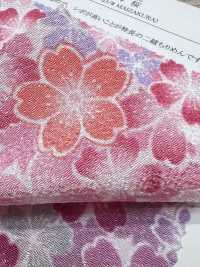 KKP2338-D-MAIZAKURA Futako Vải Chirimen Mai Sakura Uni Textile Ảnh phụ