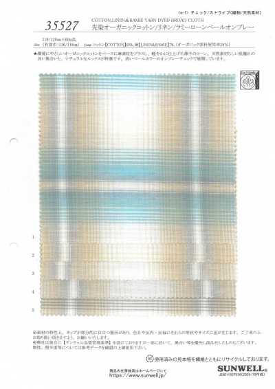 35527 Vải Cotton Hữu Cơ/linen/Ramie Lawn Nhuộm Sợi, Ombre Nhạt