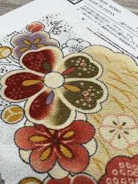 KKP2338-D-SYOCHIKU Futako Vải Chirimen Thông, Tre Và Mận Uni Textile Ảnh phụ