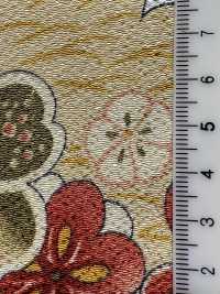 KKP2338-D-SYOCHIKU Futako Vải Chirimen Thông, Tre Và Mận Uni Textile Ảnh phụ