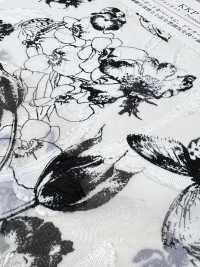 KKP4193-D100-98 Voan Chiffon Cắt Kiểu Jacquard[Vải] Uni Textile Ảnh phụ