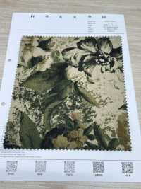 7026-1730-1 Vải Mộc Sợi Gai Pha Lanh Với Họa Tiết Hoa Lớn. Hokkoh Ảnh phụ