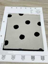 7026-1720-6 21W Corduroy Kẻ Sọc Vẽ Tay Hình Tròn[Vải] Hokkoh Ảnh phụ