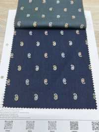 7026-1615-1 60 Vải Cotton Lawn 9088 Mini Paisley Hokkoh Ảnh phụ