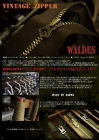 75-AG-CO-C Dây Khoá Kéo WALDES Vintage, Màu Vàng đồng Cổ, Cỡ 7.5, Băng Cotton, Kiểu đóng Kín. Dây Khoá Kéo Asahi Ảnh phụ