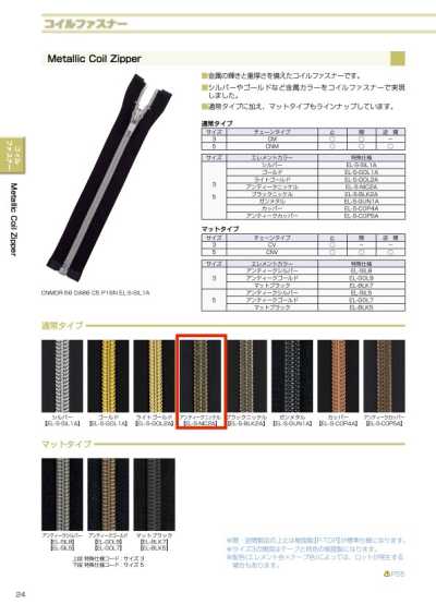5CNMMR-EL-S-NIC2A Dây Khoá Kéo Coil Kim Loại Cỡ 5, Niken Cổ, Dây Khoá Kéo 2 Chiều