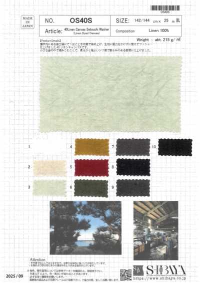 OS40S Vải Linen 40 Vải Bố Canvas Setouchi Xử Lý Wash