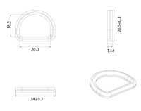 HH197 Altica Universal Single D- Khoen Tròn[Mặt Thắt Lưng Và Móc] Ảnh phụ