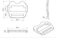 HH060-A Mặt Thắt Lưng Thắt Lưng Altica Tilt Head[Mặt Thắt Lưng Và Móc] Ảnh phụ