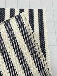 W3333-D Vải Denim Cotton Kẻ Sọc đậm Màu Nâu Vải Bò 10oz Dệt May Yoshiwa Ảnh phụ