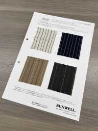 26265 40 Vải Cotton đơn Chỉ Shirring Kẻ Sọc Chải SUNWELL Ảnh phụ