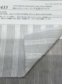 14435 60 Chỉ Cotton đơn, Xếp Ly, Kẻ Sọc Lông Vũ Shirring .[Vải] SUNWELL Ảnh phụ