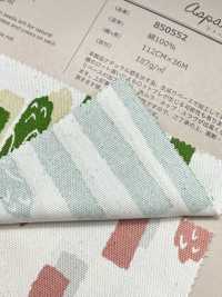 850552 Vải Cotton Vải Oxford Chưa Tẩy Trắng, Sọc Aspara VANCET Ảnh phụ