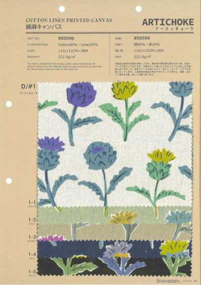 850596 Vải Bố Canvas Cotton Sợi Gai Atisô