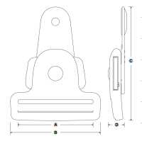 IB-KTK Khóa YKK IB-KTK Kiểu Tháo Nhanh Bên Hông, 50mm[Mặt Thắt Lưng Và Móc] YKK Ảnh phụ
