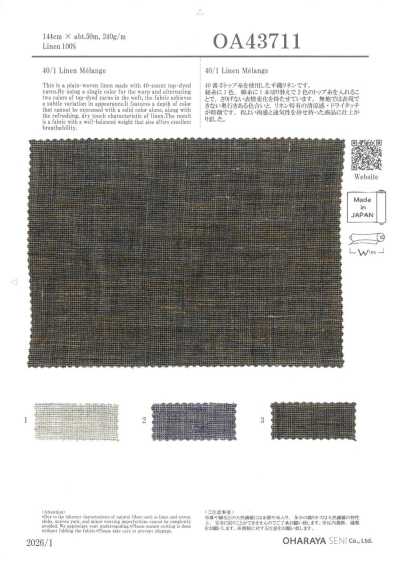 OA43711 40/1 Vải Lanh Pha
