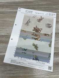 AP62202 Vải Mộc Hình Thú Bông My Fluffy Friends (Hình Tròn) COSMO TEXTILE Ảnh phụ