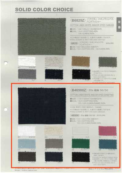 B46500Z 20s cotton/sợi gai 50/50 gập đôi