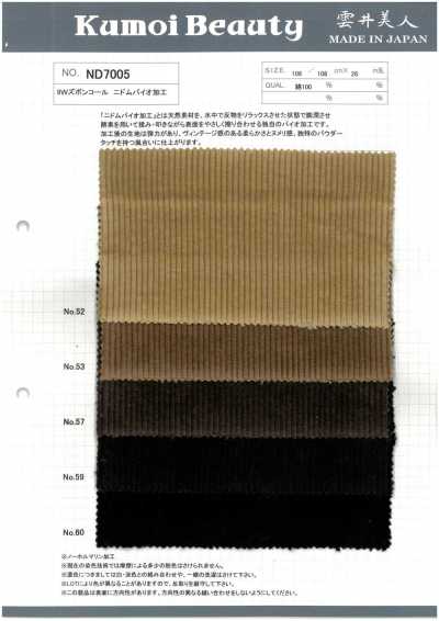 ND7005 Corduroy Quần 9W Xử Lý Nidom Bio