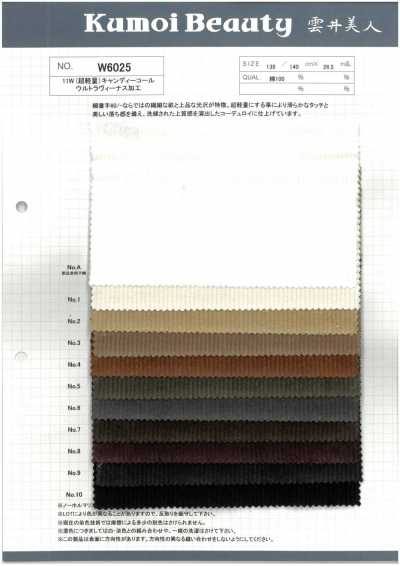 W6025 11W (siêu nhẹ) Corduroy Candy xử lý wash đặc biệt