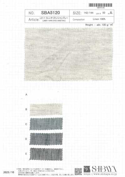 SBA5120 L21/1 Lanh Pháp Vải Chambray