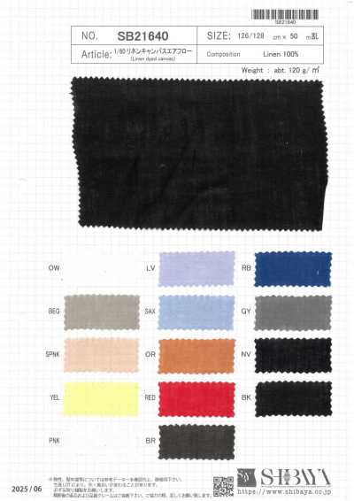 SB21640 1/60 Vải Lanh Canvas Thoáng Khí