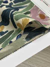 8026-1790-2 Vải Mộc Sợi Gai , Họa Tiết Thực Vật Nghệ Thuật. Hokkoh Ảnh phụ