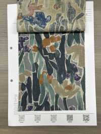 8026-1790-2 Vải Mộc Sợi Gai , Họa Tiết Thực Vật Nghệ Thuật. Hokkoh Ảnh phụ