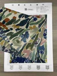 8026-1790-2 Vải Mộc Sợi Gai , Họa Tiết Thực Vật Nghệ Thuật. Hokkoh Ảnh phụ