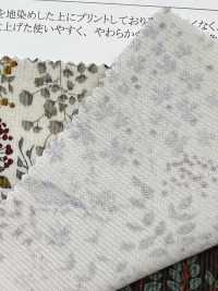 19187 Áo Sơ Mi Corduroy Với Họa Tiết Chim Và Hoa.[Vải] SUNWELL Ảnh phụ