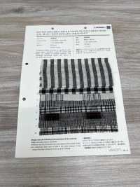 59992 C/L Cổ áo Bằng Vải Thô Màu Kem Kẻ Caro Caro Và Kẻ Sọc VANCET Ảnh phụ