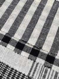 59992 C/L Cổ áo Bằng Vải Thô Màu Kem Kẻ Caro Caro Và Kẻ Sọc VANCET Ảnh phụ