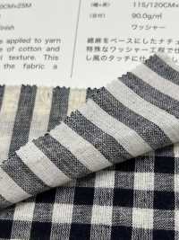 59992 C/L Cổ áo Bằng Vải Thô Màu Kem Kẻ Caro Caro Và Kẻ Sọc VANCET Ảnh phụ