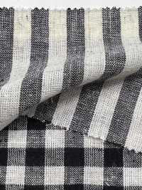 59992 C/L Cổ áo Bằng Vải Thô Màu Kem Kẻ Caro Caro Và Kẻ Sọc VANCET Ảnh phụ