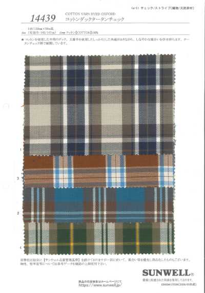 14439 Vải Bông Duck Kẻ Caro Tartan